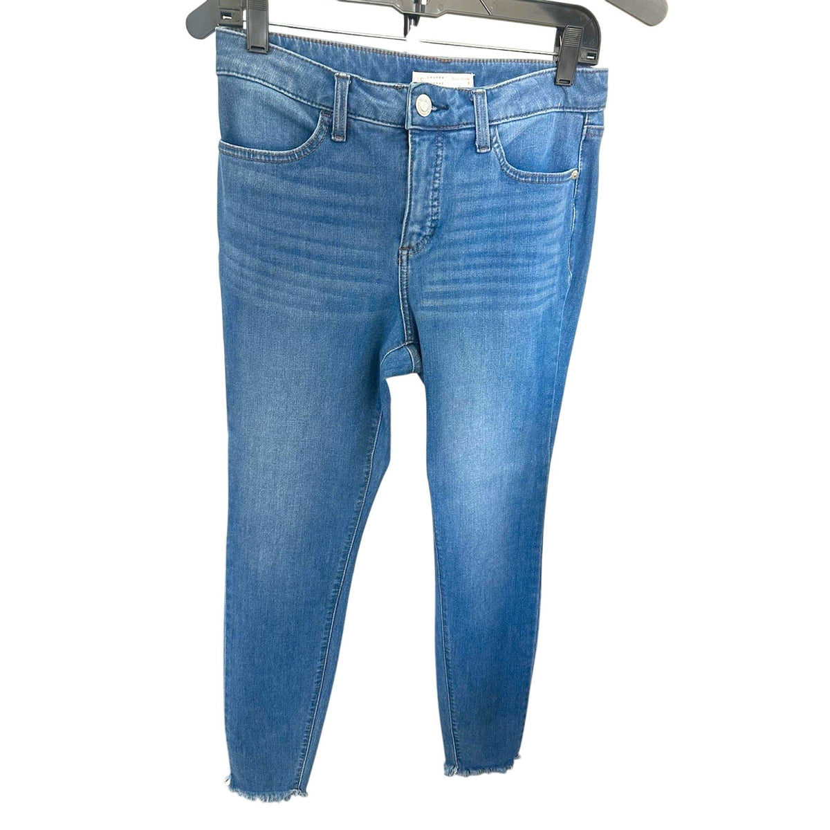 LC Lauren Conrad Women’s Skinny Blue Medium Wash Jeans, Button 5-Pocket, 8