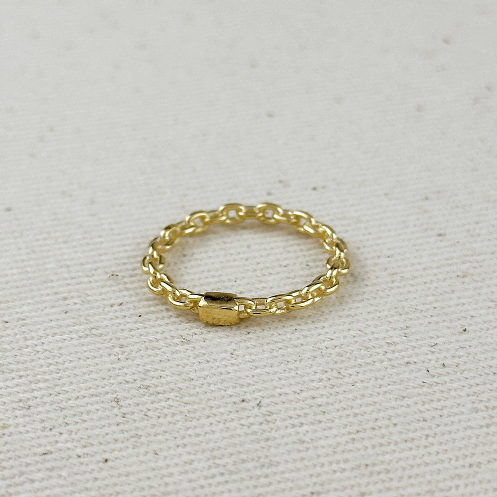 The Laura 18k Gold Filled Crafted Chain Ring
