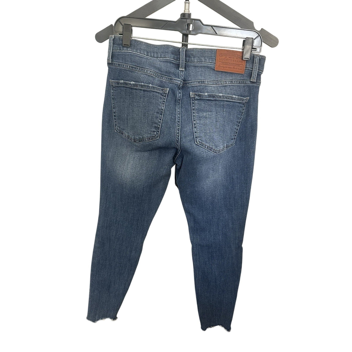 Lucky Brand Women’s Skinny Slim Blue Medium Wash Jeans, Zip/Button