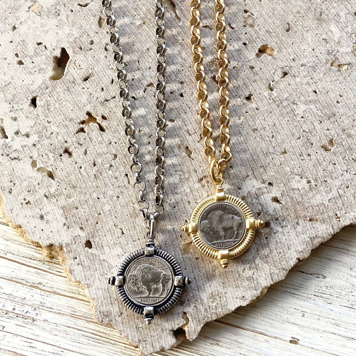 The Michele Buffalo Coin Necklace