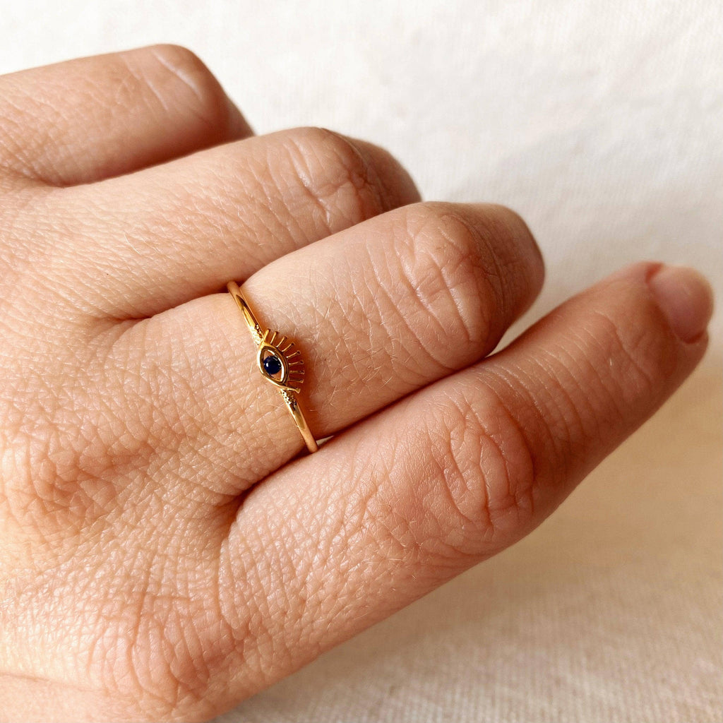 The Nadia Eye 18k Gold Filled Evil Eye Ring