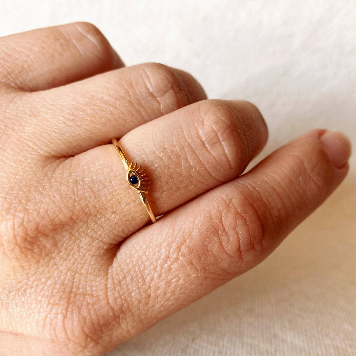 The Nadia Eye 18k Gold Filled Evil Eye Ring