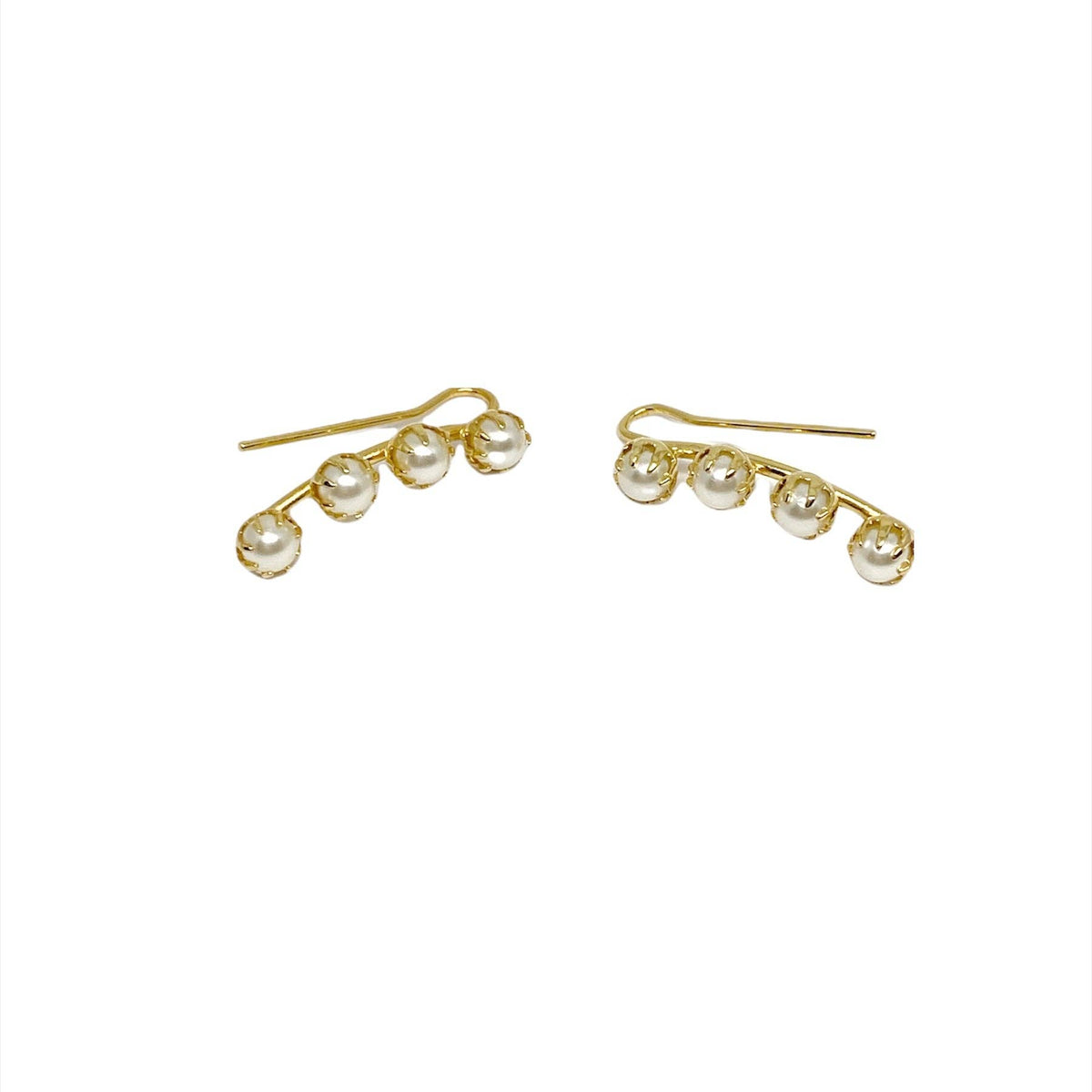 The Audrey Earrings | 18K Gold-Filled Pearl Ear Climbers