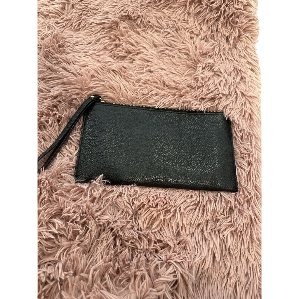 Michael Kors Black Zip Wristlet Wallet w/ Wrist Strap Logo Credit Card