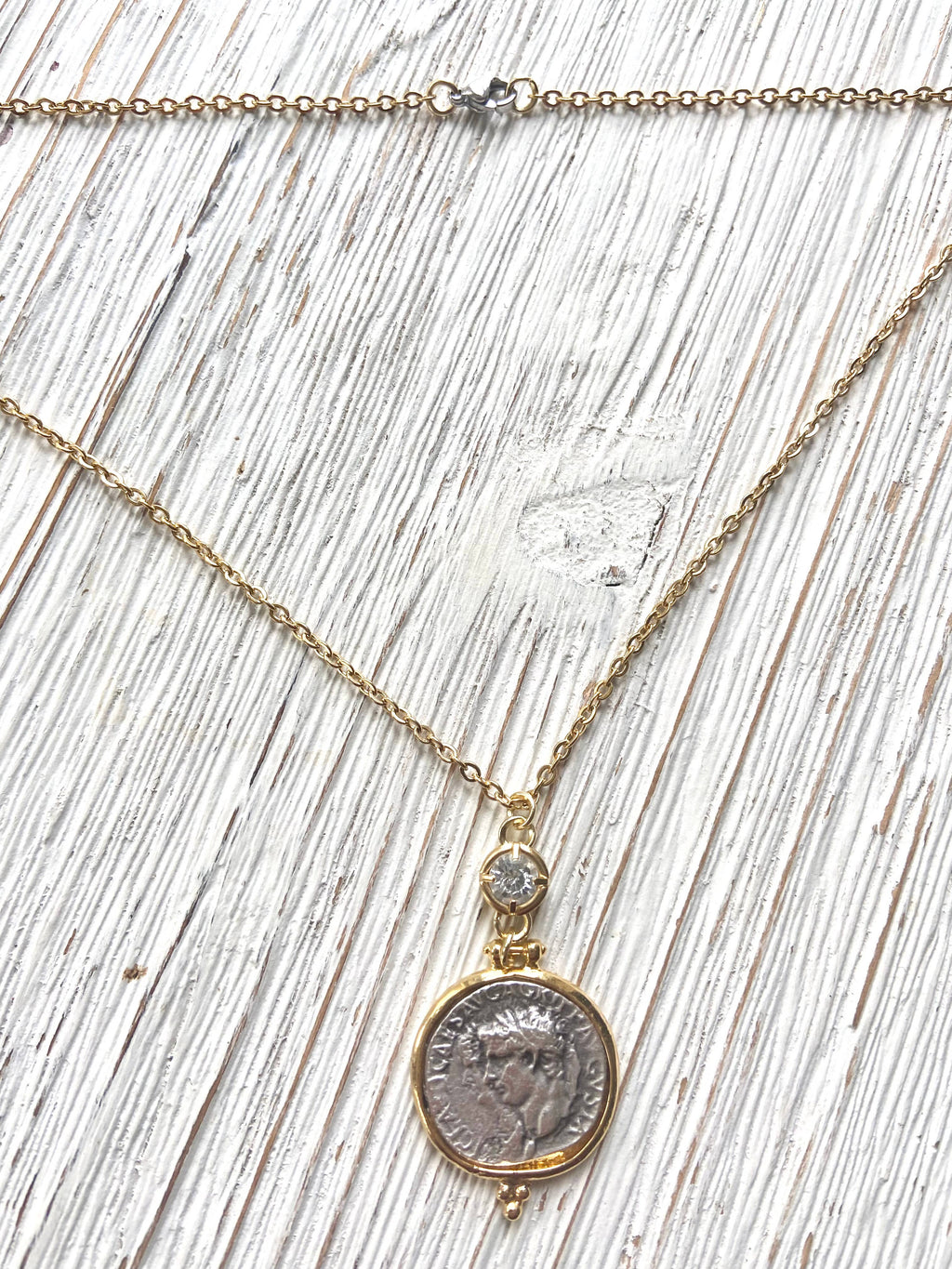 The Camille Greek Relic & Crystal Necklace