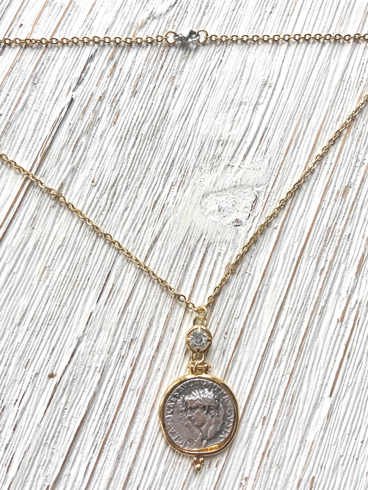 The Camille Greek Relic & Crystal Necklace