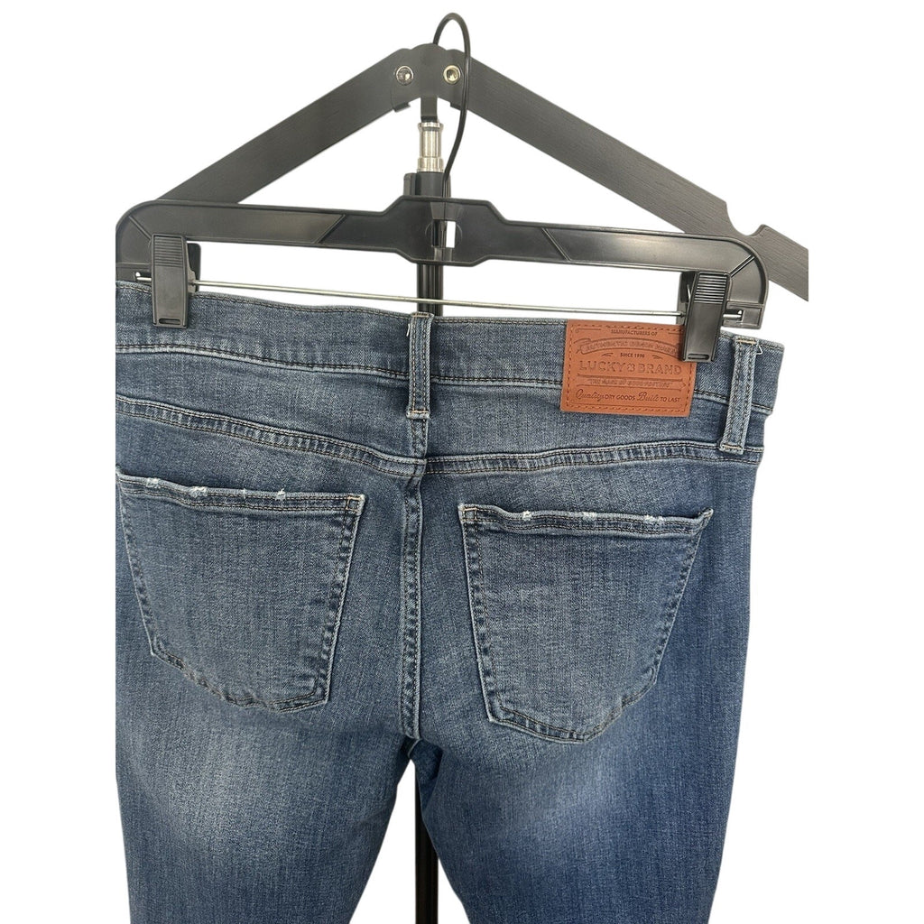 Lucky Brand Women’s Skinny Slim Blue Medium Wash Jeans, Zip/Button