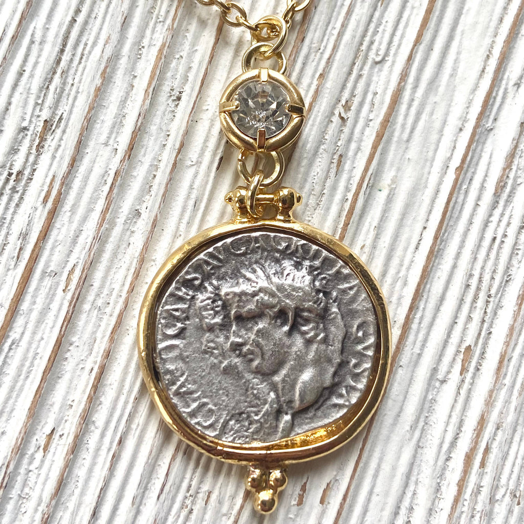 The Camille Greek Relic & Crystal Necklace