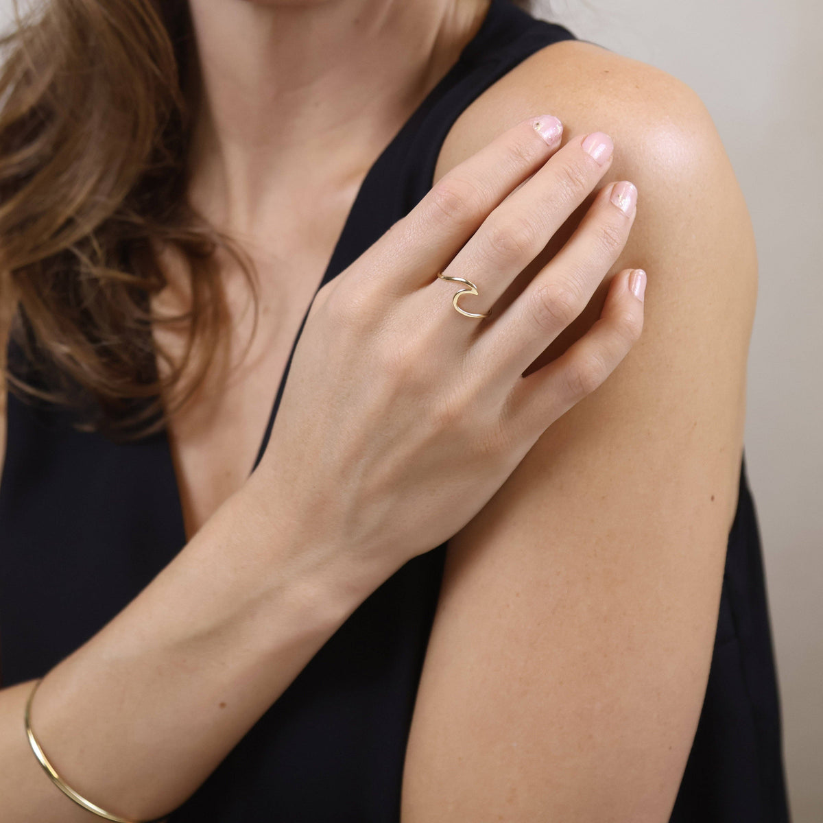 The Jenn 18k Gold Filled Wave Ring