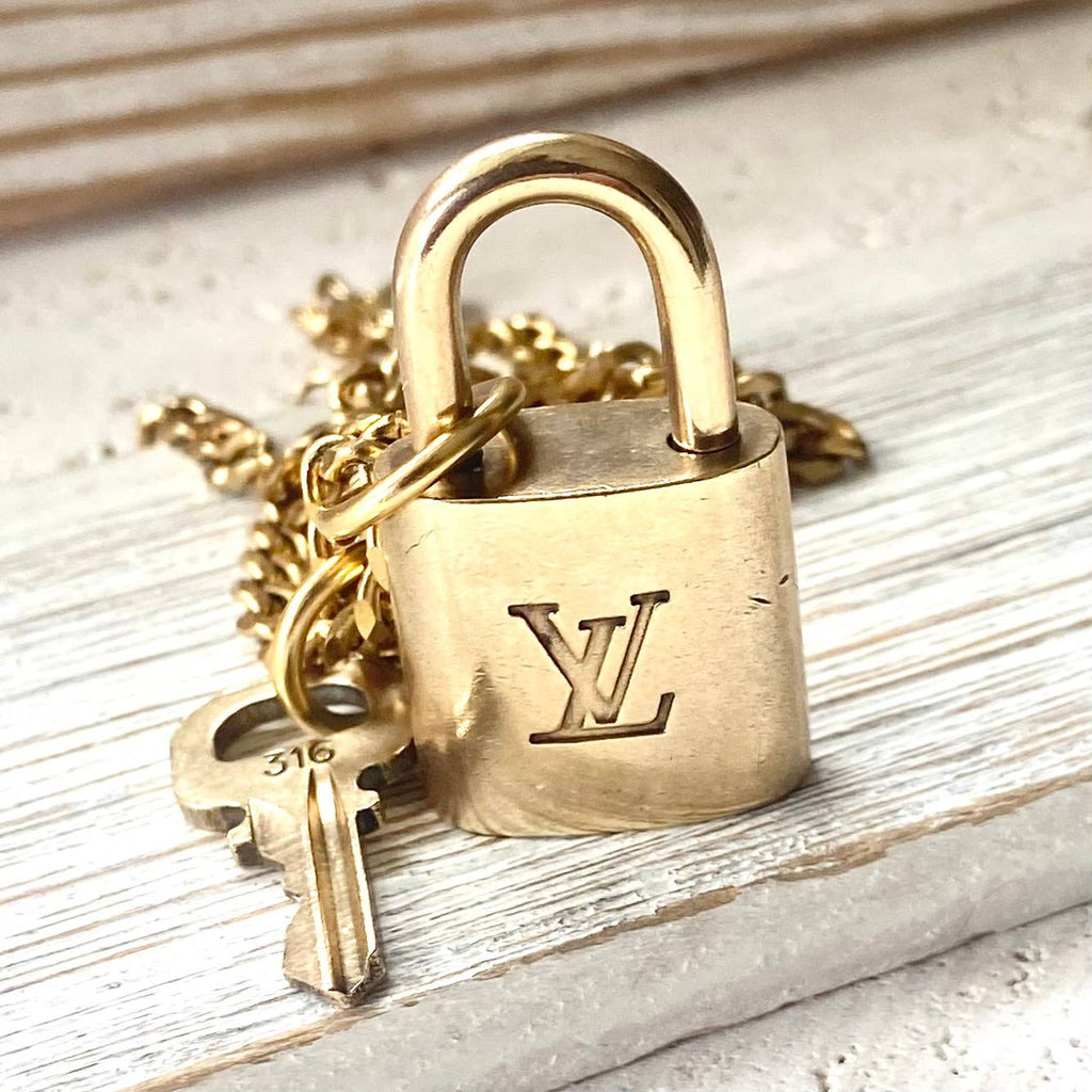 The Elizabeth Necklace — Repurposed LV Lock & Key Necklace