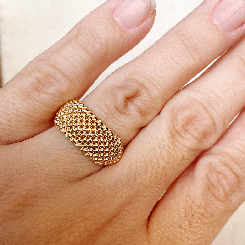 The Abbye 18k Gold Filled Bead Cluster Ring