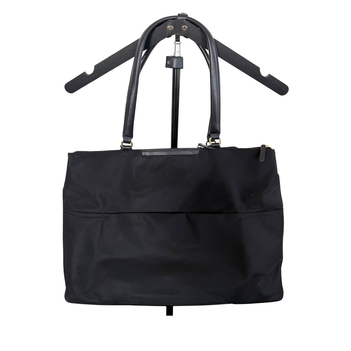 TUMI Voyageur Black Nylon Tote Bag Gold Hardware Work Travel Shoulder Bag