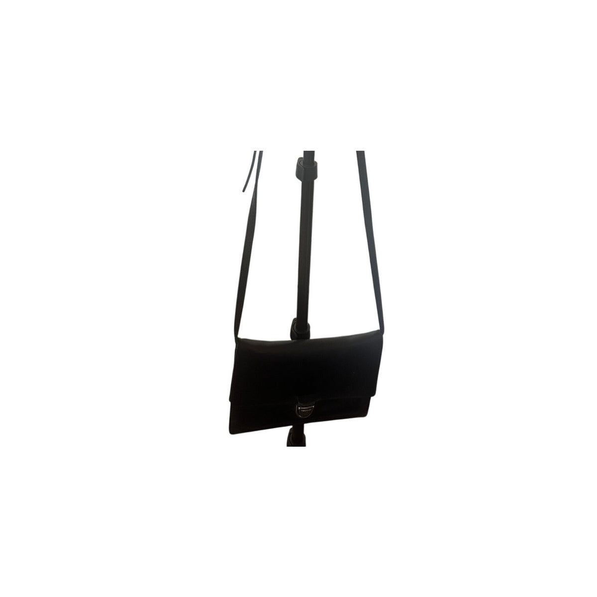 Patricia Nash Black Leather Flap Crossbody Bag 9" x 7"