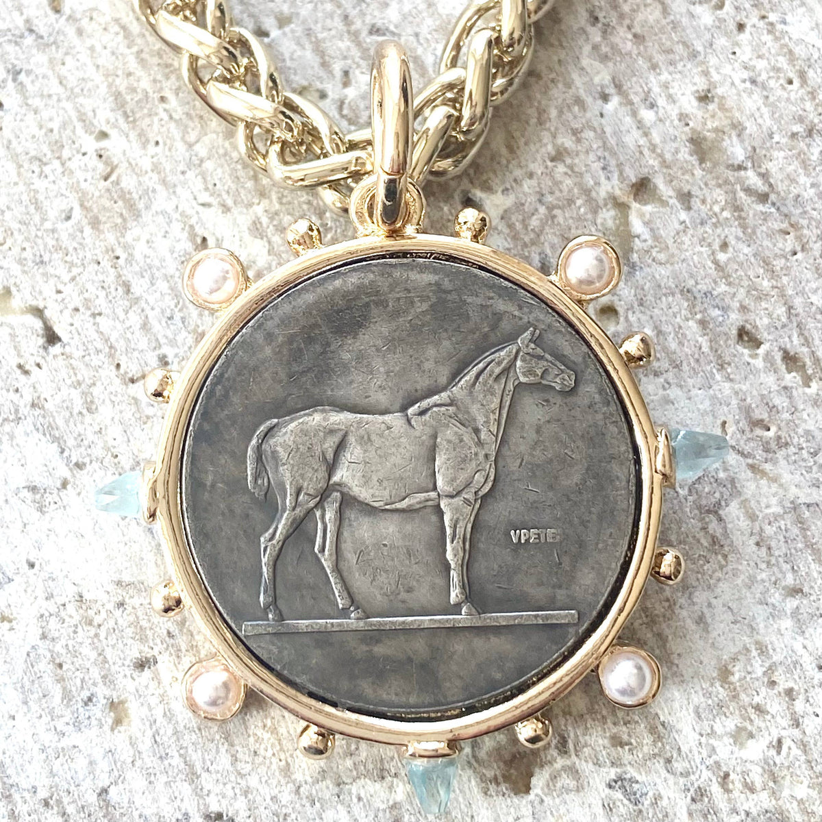 The Lyndsy Equestrian Coin Necklace