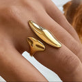 The Ashley Statement Ring – 18K Gold Non-Tarnish Abstract Ring