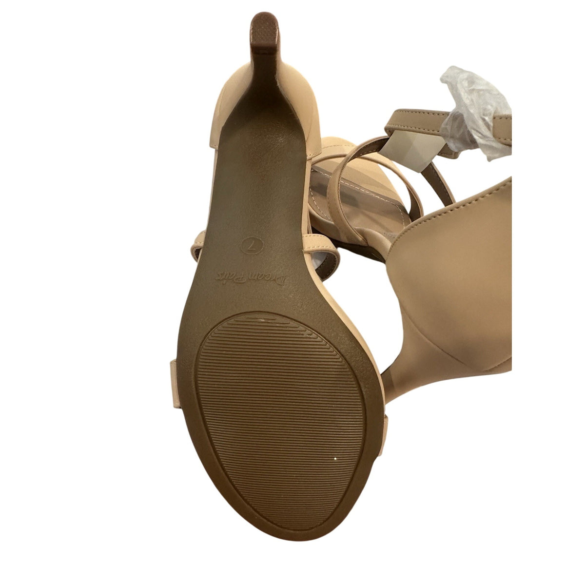 NWT Dream Pairs Women's Nude Strappy Open Toe Ankle Strap Stiletto Heels 7