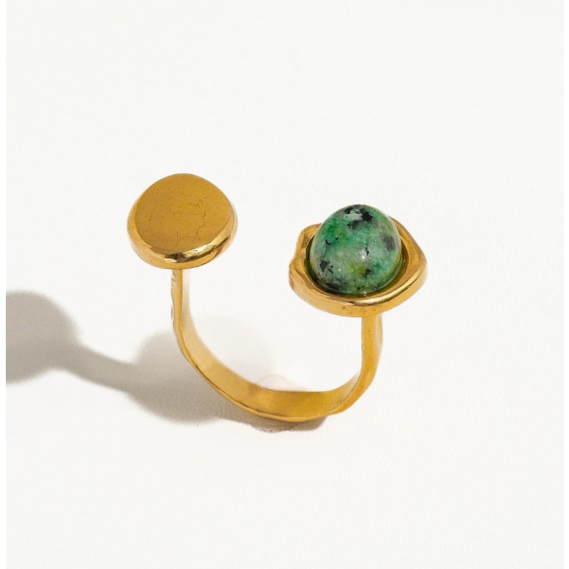 The Megan Ring – Adjustable Natural Stone Statement Ring