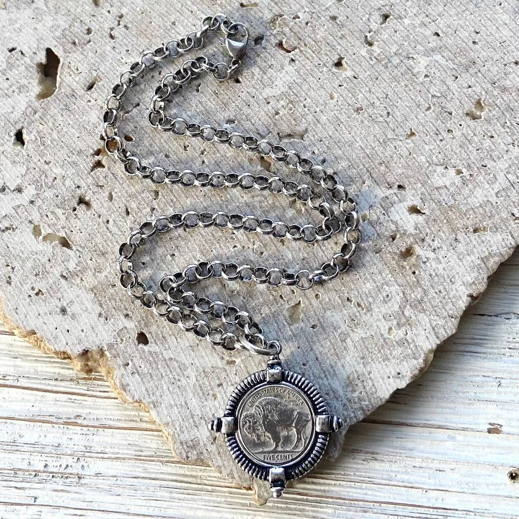 The Michele Buffalo Coin Necklace