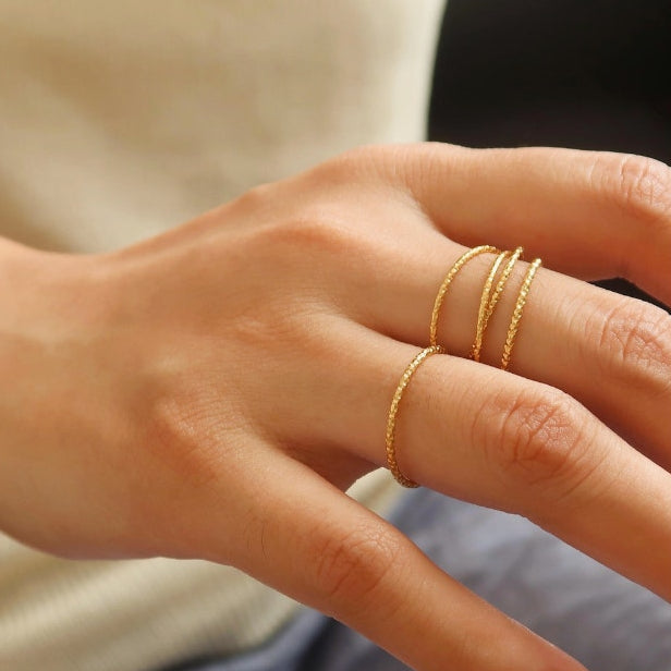 The Avery Ring – 18K Gold Non-Tarnish Minimalist Stacking Ring