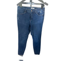 LC Lauren Conrad Women’s Skinny Blue Medium Wash Denim Jeans Button Zip 5-Pocket