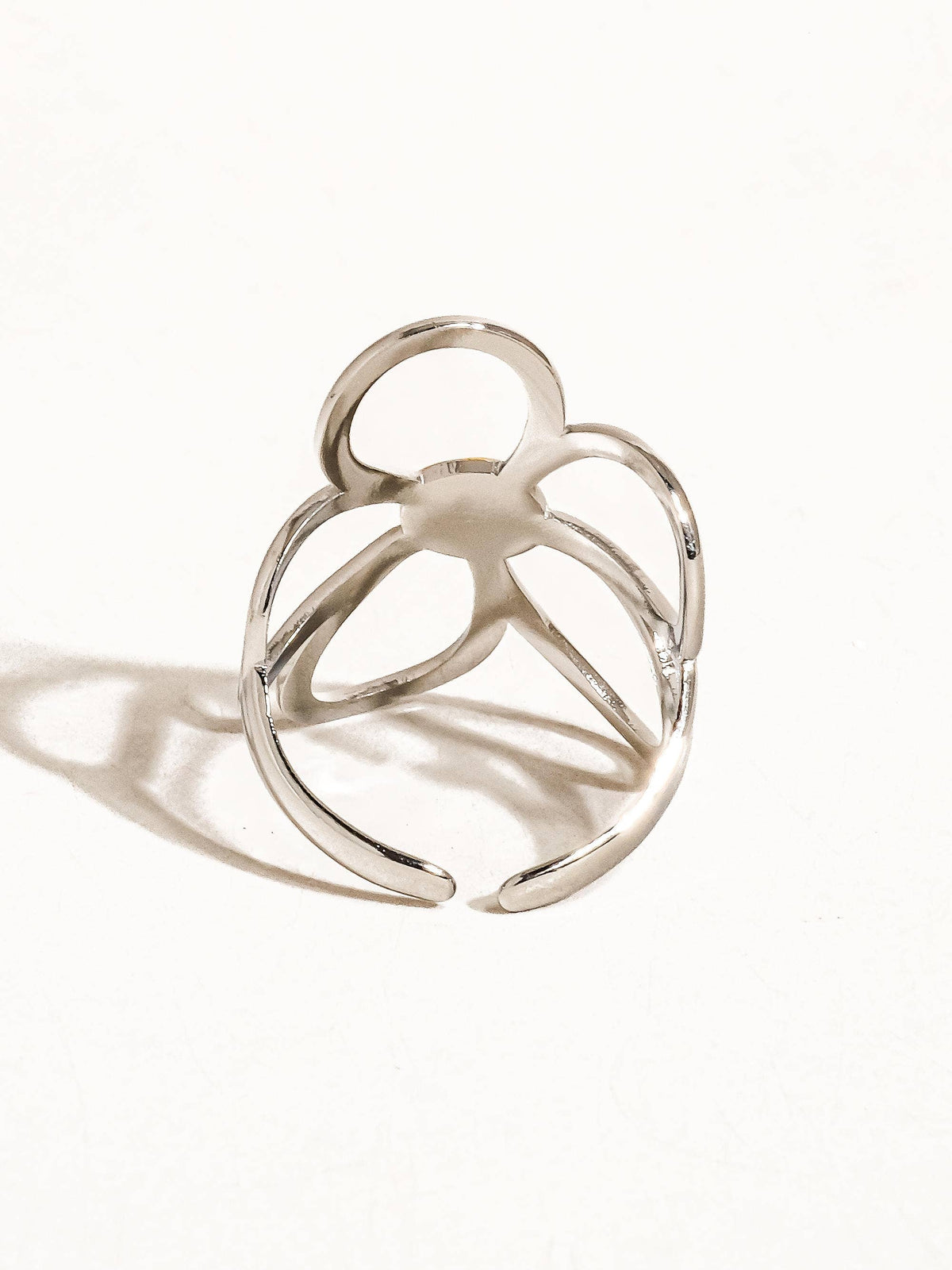 The Tracy 18K Non-Tarnish Large Floral Ring