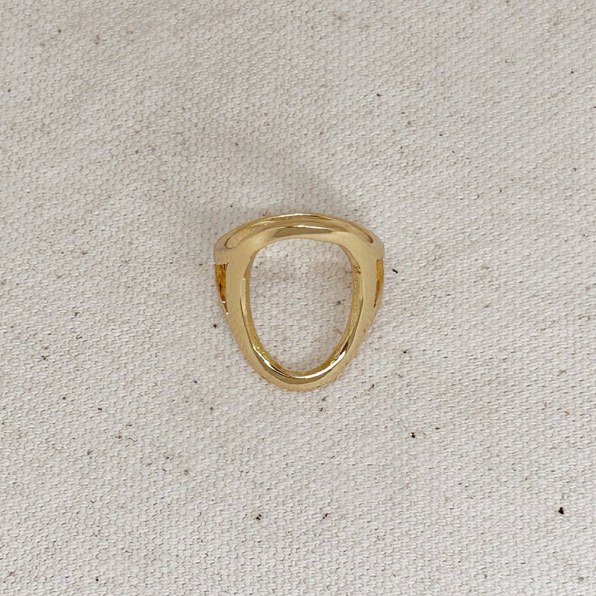 The Sally 18k Gold Filled Oval Geometric Ring