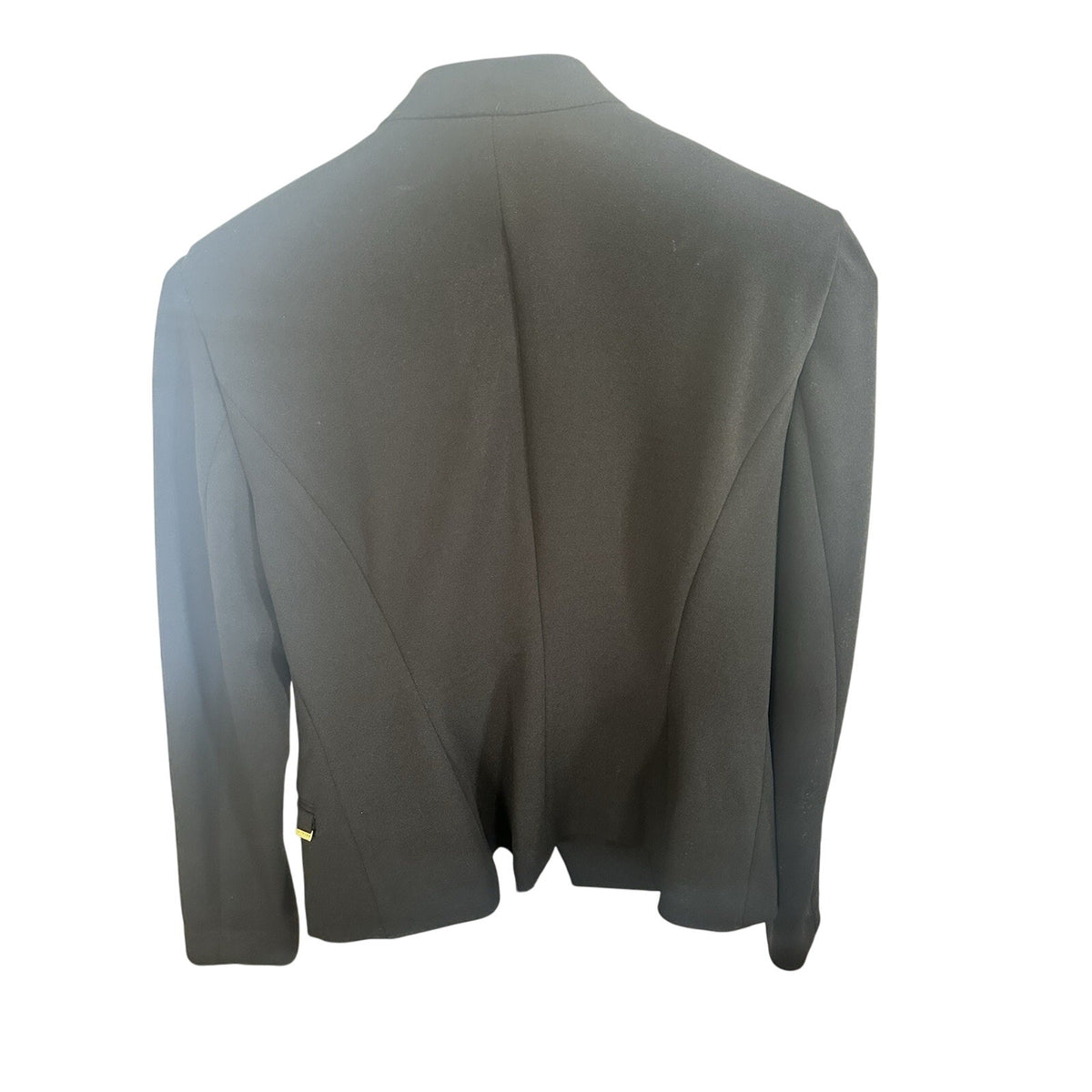 Calvin Klein Women's Black Shawl Collar Open Front Lined Blazer Size 10