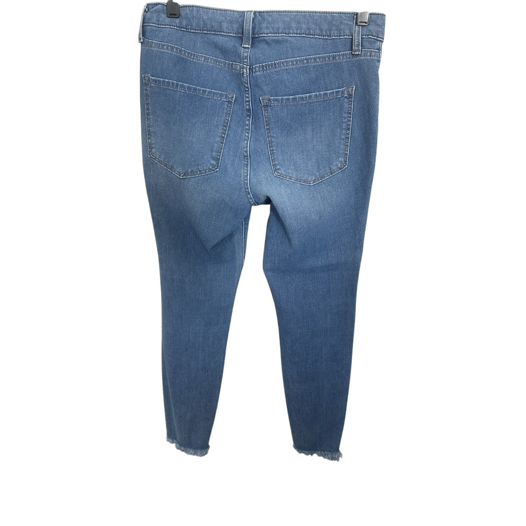LC Lauren Conrad Women’s Skinny Blue Medium Wash Jeans, Button 5-Pocket, 8