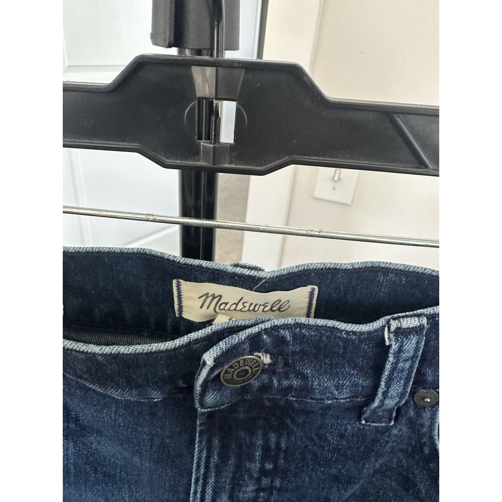 Madewell Women’s Wide-Leg Jeans Dark Wash Blue Denim Button 5-Pocket