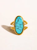The Catherine 18K Gold Non-Tarnish Natural Stone Ring