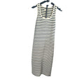 Thread & Supply Black/White Striped Scoop Neck Sleeveless Knit Maxi Dress M