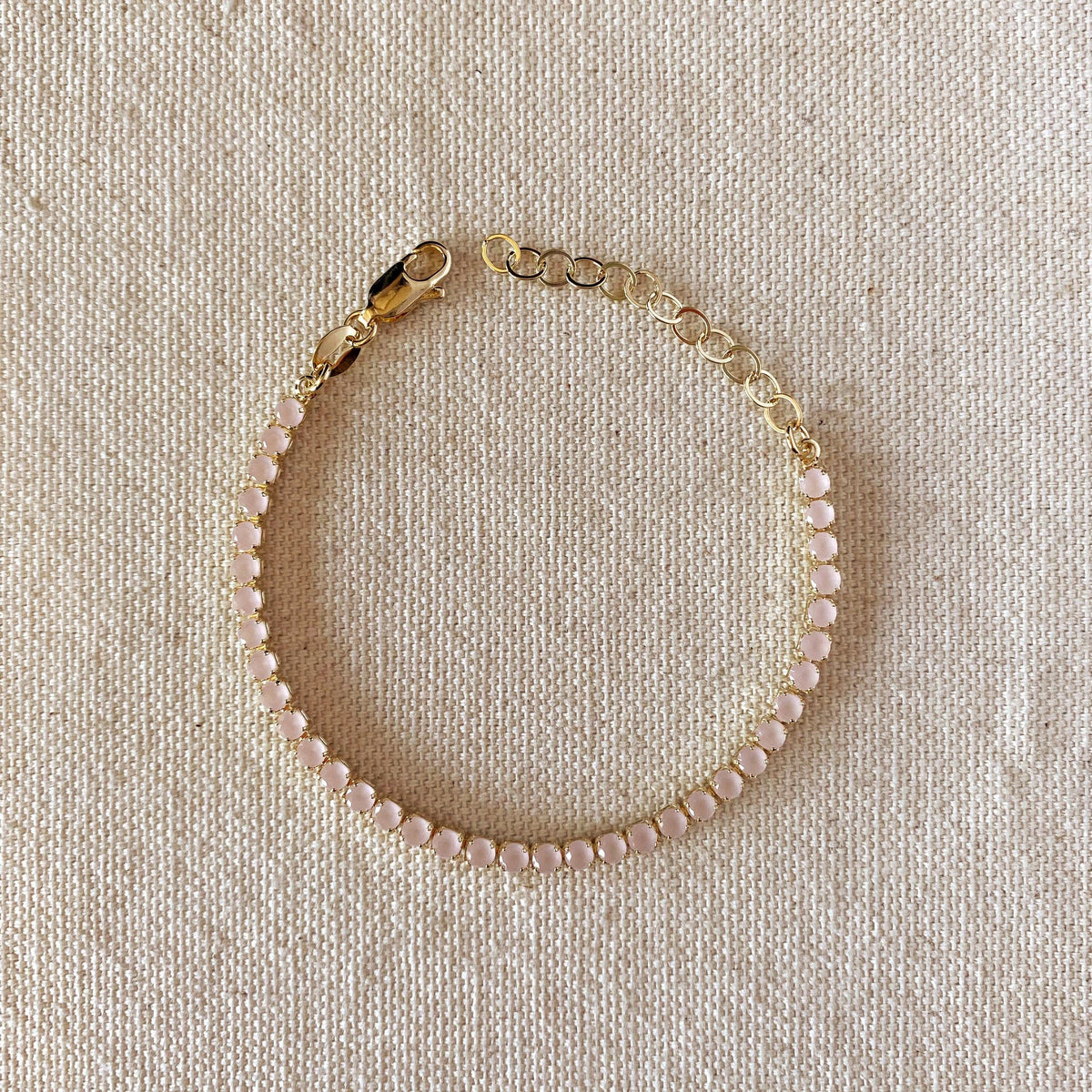 The Jill Bracelet | 18K Gold-Filled Nude Pink Cubic Zirconia