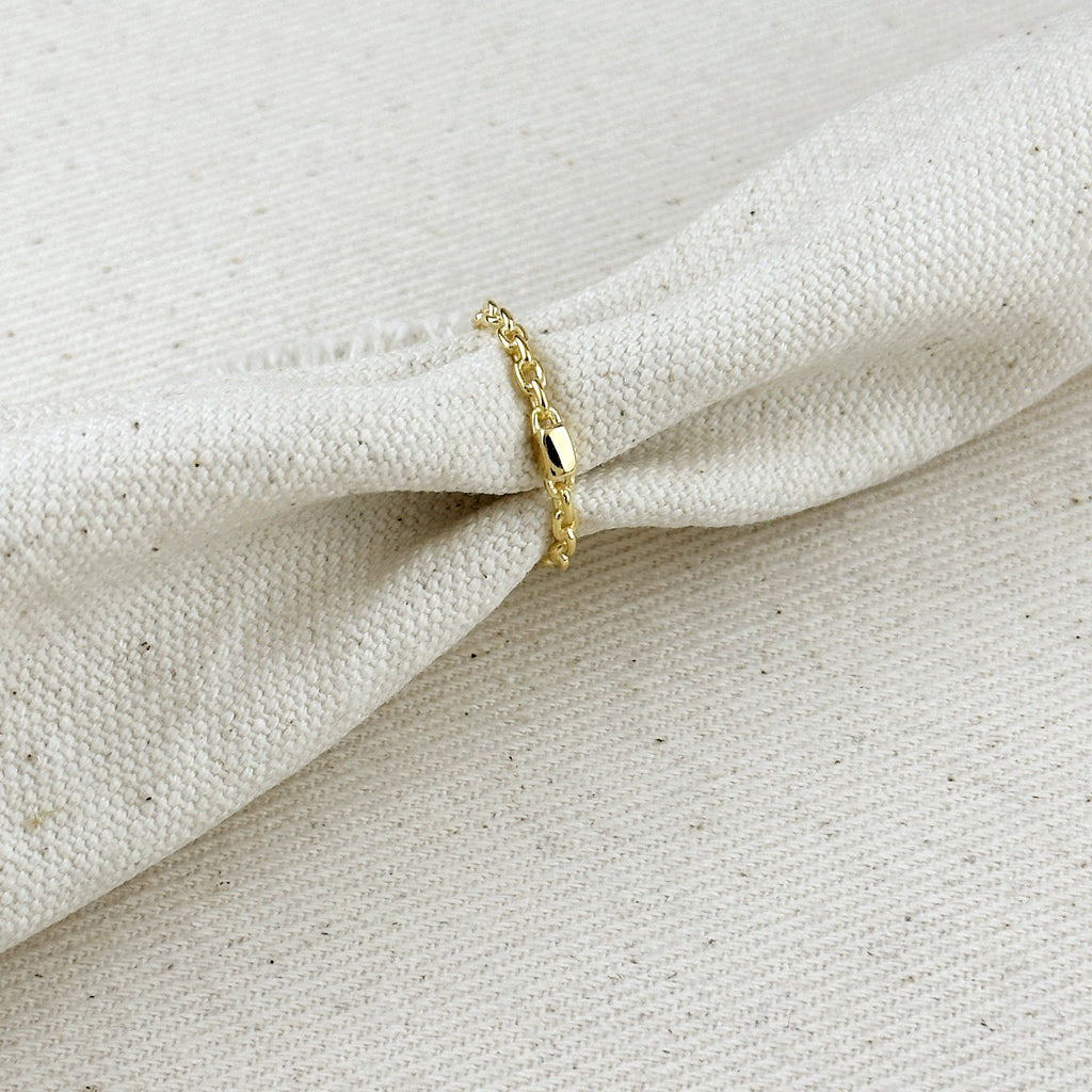 The Laura 18k Gold Filled Crafted Chain Ring