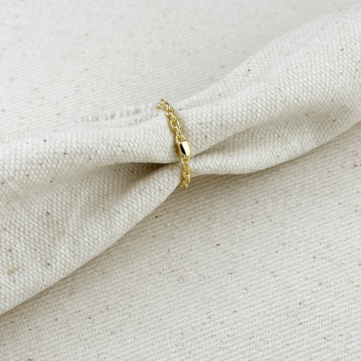 The Laura 18k Gold Filled Crafted Chain Ring