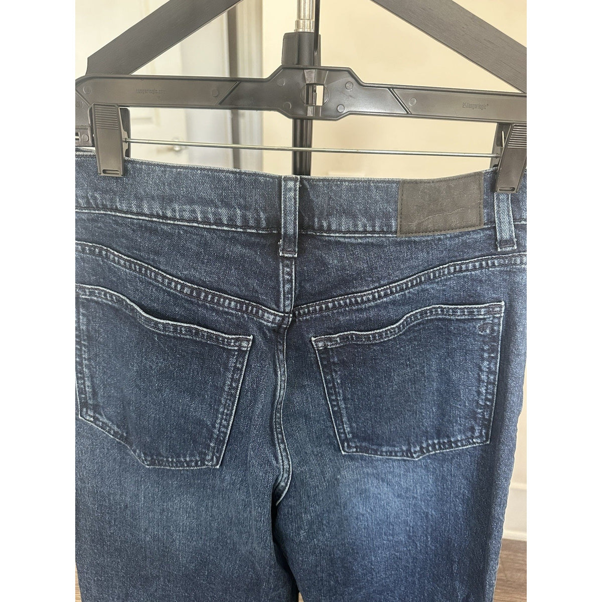 Madewell Women’s Wide-Leg Jeans Dark Wash Blue Denim Button 5-Pocket