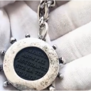 The Meredith | Matte Black Coin & Burnished Silver Chain Necklace