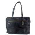 TUMI Voyageur Black Nylon Tote Bag Gold Hardware Work Travel Shoulder Bag