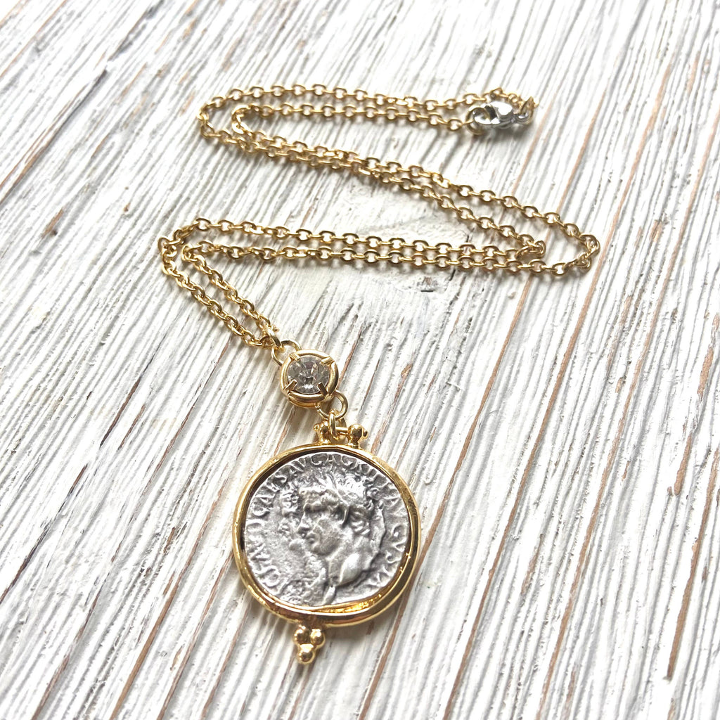 The Camille Greek Relic & Crystal Necklace