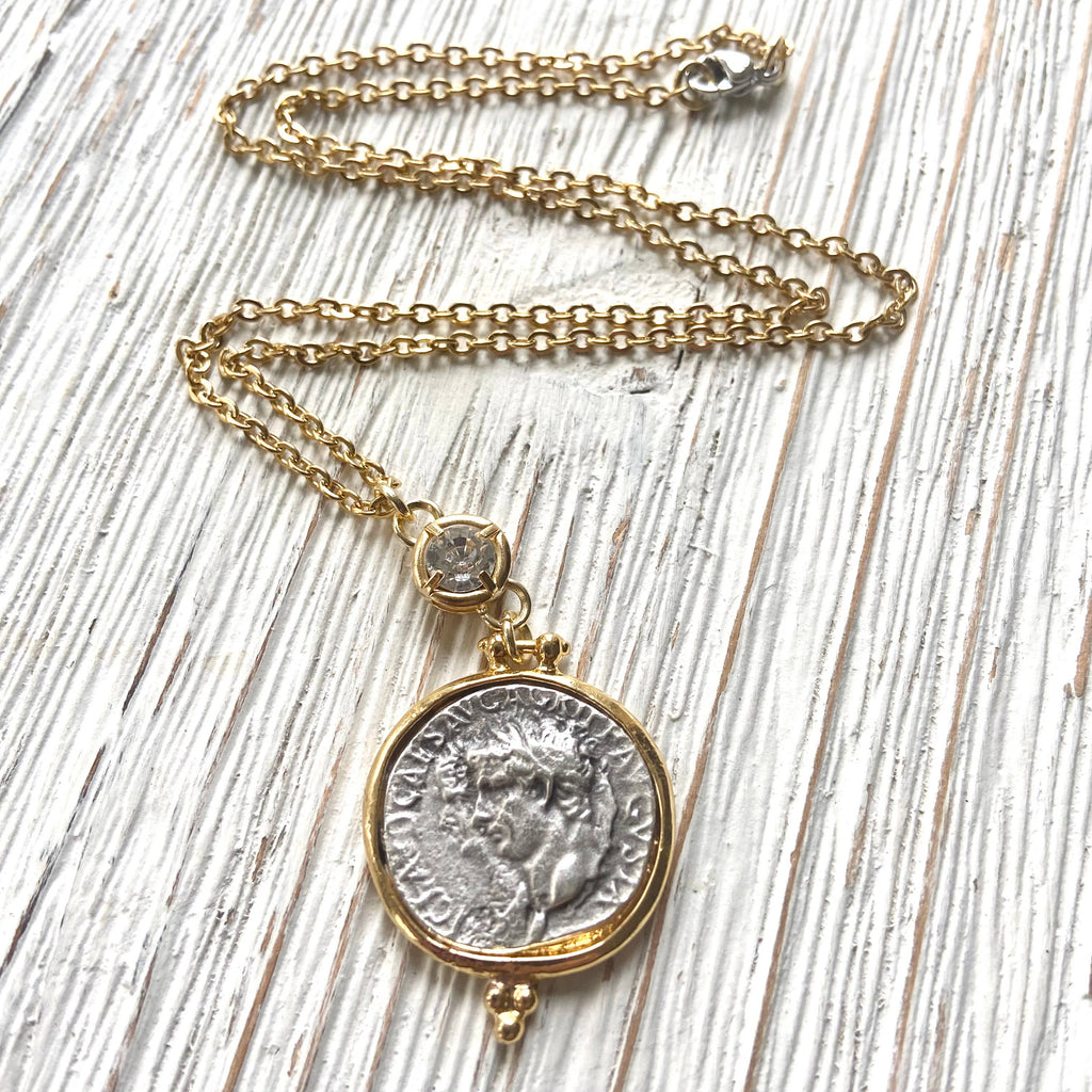 The Camille Greek Relic & Crystal Necklace