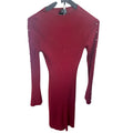 Rosie Harlow Burgundy Crew Neck Long Sleeve Button Midi Sweater Dress M