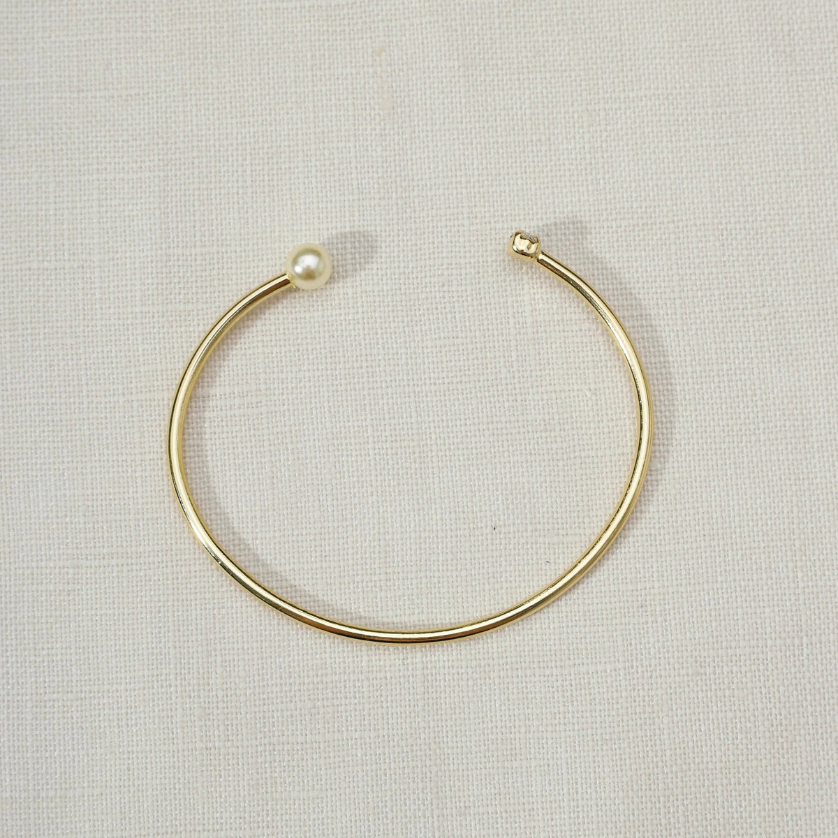 The Jinger 18k Gold Filled Pearl and Crystal Cuff Bracelet