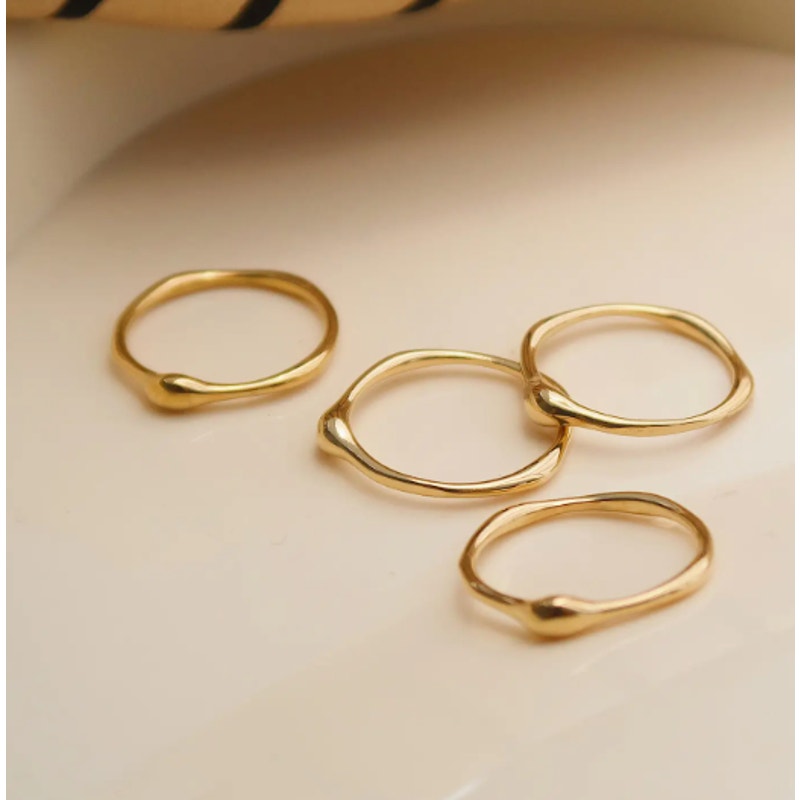 The Kate Ring – 18K Gold Non-Tarnish Minimalist Band Ring