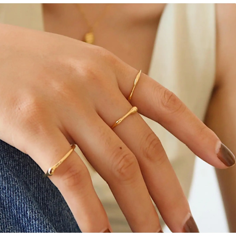 The Kate Ring – 18K Gold Non-Tarnish Minimalist Band Ring