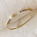 The Jinger 18k Gold Filled Pearl and Crystal Cuff Bracelet