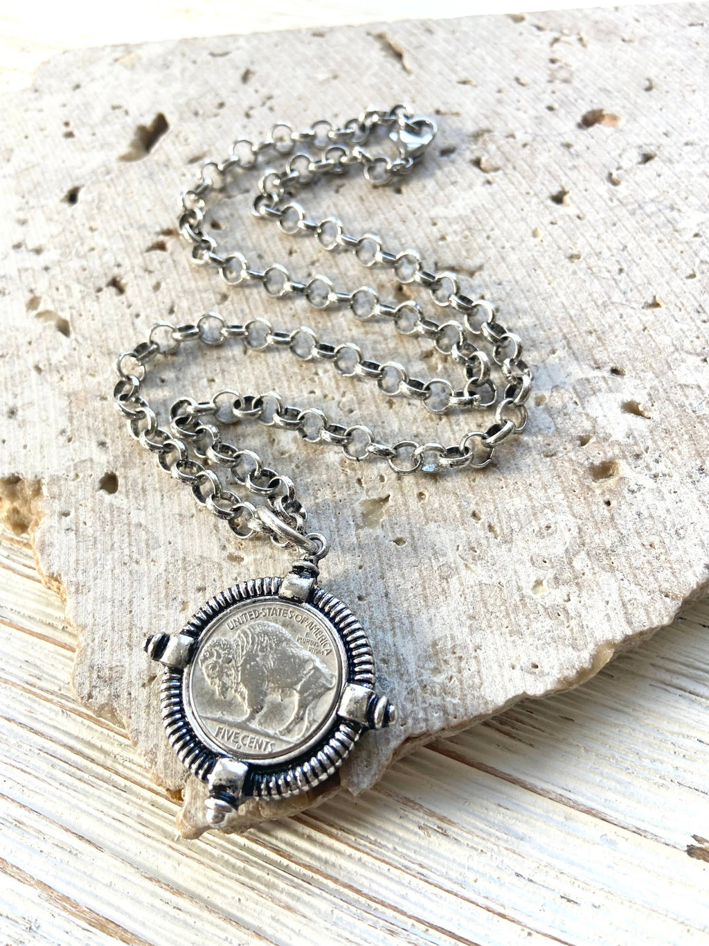The Michele Buffalo Coin Necklace