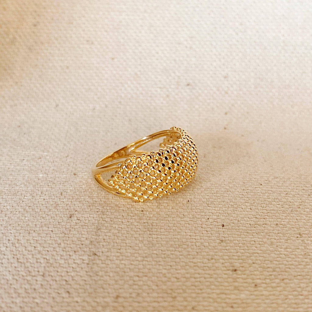 The Abbye 18k Gold Filled Bead Cluster Ring
