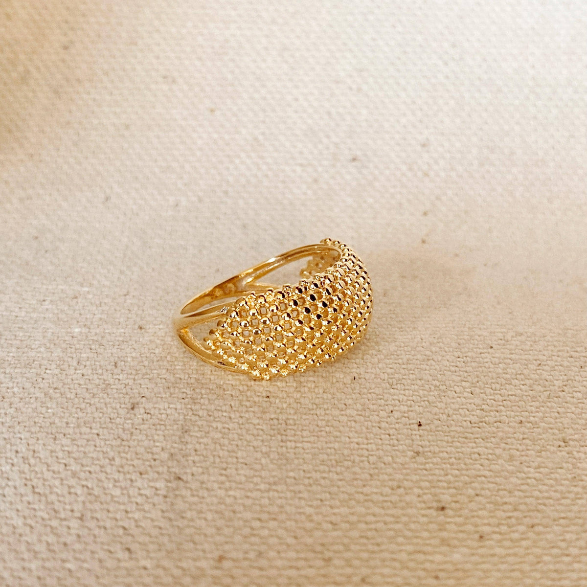 The Abbye 18k Gold Filled Bead Cluster Ring