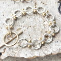 The Marissa | Mixed Metal Textured Link Bracelet