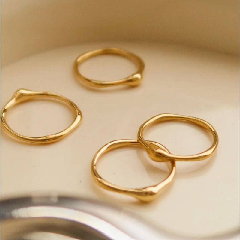 The Kate Ring – 18K Gold Non-Tarnish Minimalist Band Ring