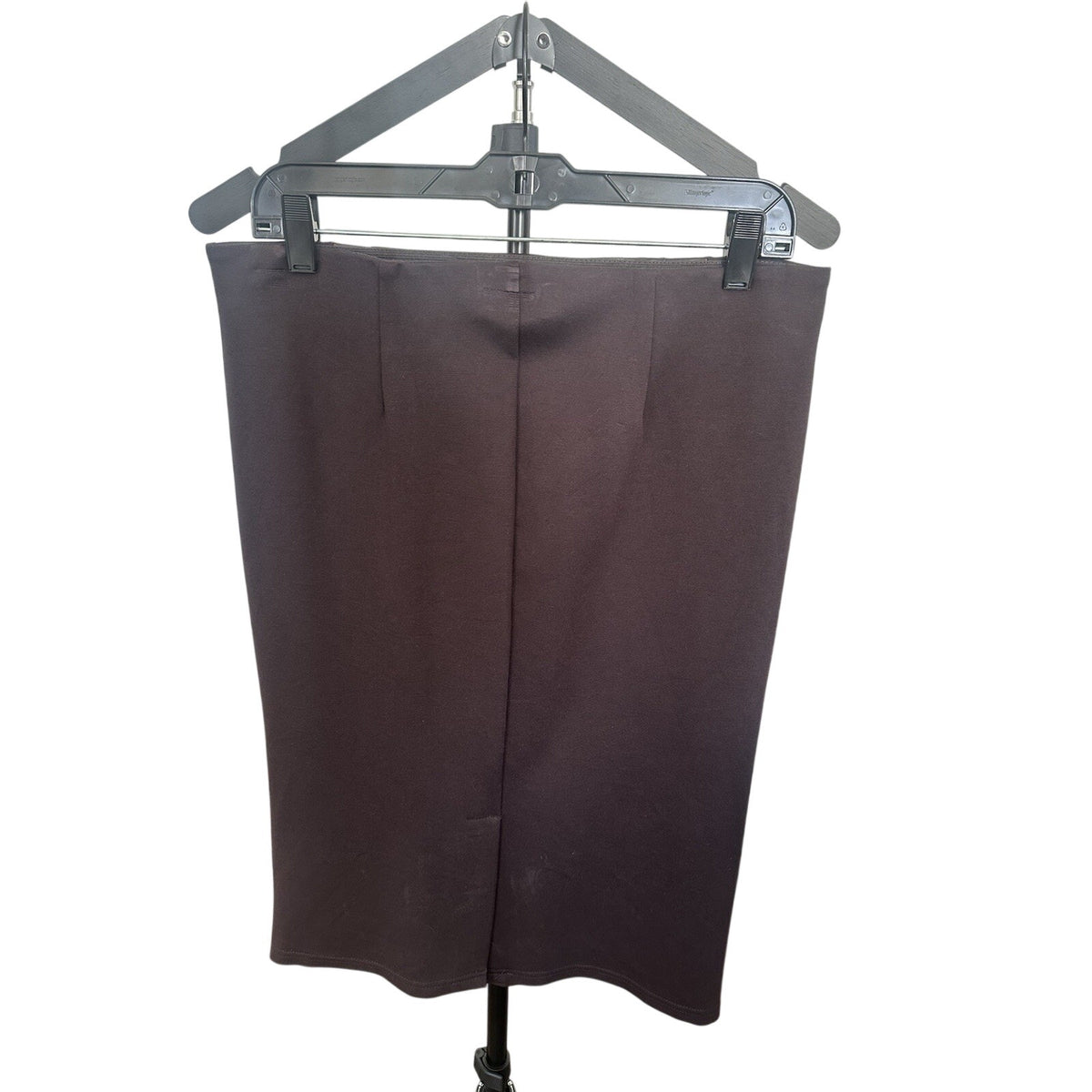 Ellen Tracy Women's Brown Faux Leather Knit Pencil Skirt Knee Length M